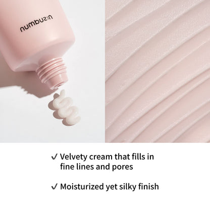 numbuzin No.3 Cream | Velvet Beauty Cream | Hydration, Textured Skin, Poreless, Smooth Skin, Makeup Prep, Primer, Niacinamide | 2.02 fl. oz.