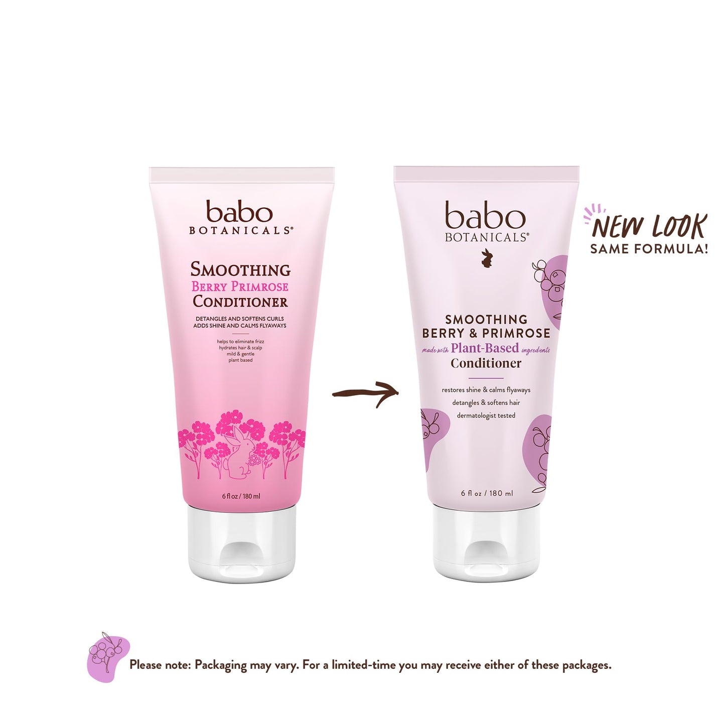 Babo Botanicals Smoothing Conditioner with Evening Primrose Oil, Coconut Oil and Provitamin B5 - For Babies, Kids and Adults with Tangly or Unruly Hair - Vegan