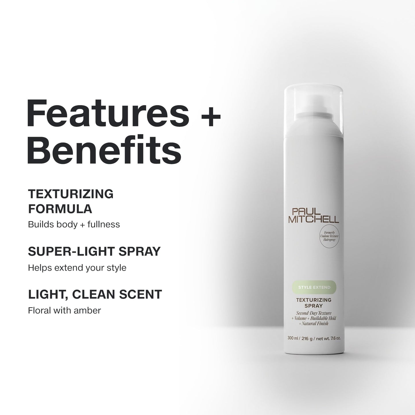 Paul Mitchell Texturizing Spray, Defines Texture + Builds Volume, For All Hair Types