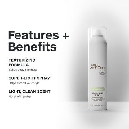 Paul Mitchell Texturizing Spray, Defines Texture + Builds Volume, For All Hair Types