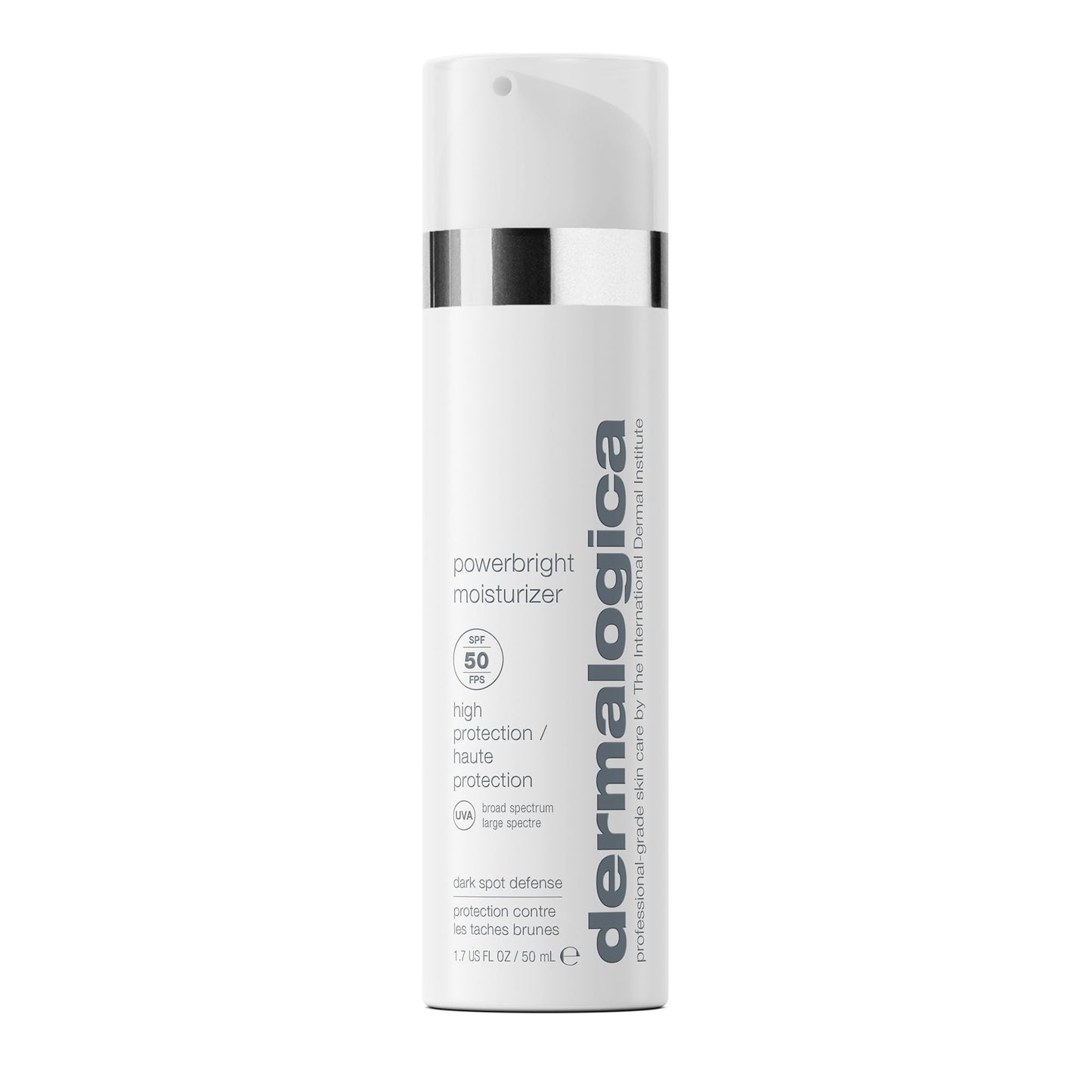 Dermalogica Powerbright Moisturizer SPF 50 Facial Sunscreen, Shields Skin Against Dark Spots with Niacinamide & Hyaluronic Acid, 1.7 Fl Oz