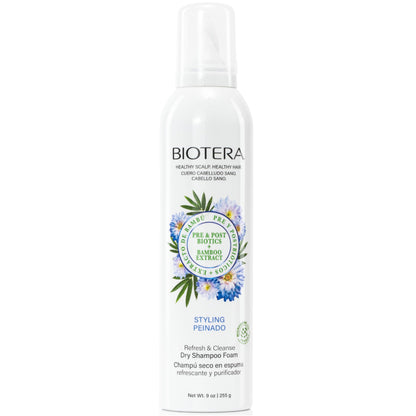 Biotera Refresh & Cleanse Dry Shampoo Foam I Oily Scalp & Hair | Vegan & Animal Test Free | Paraben Free | Color-Safe | 9 Fl Oz