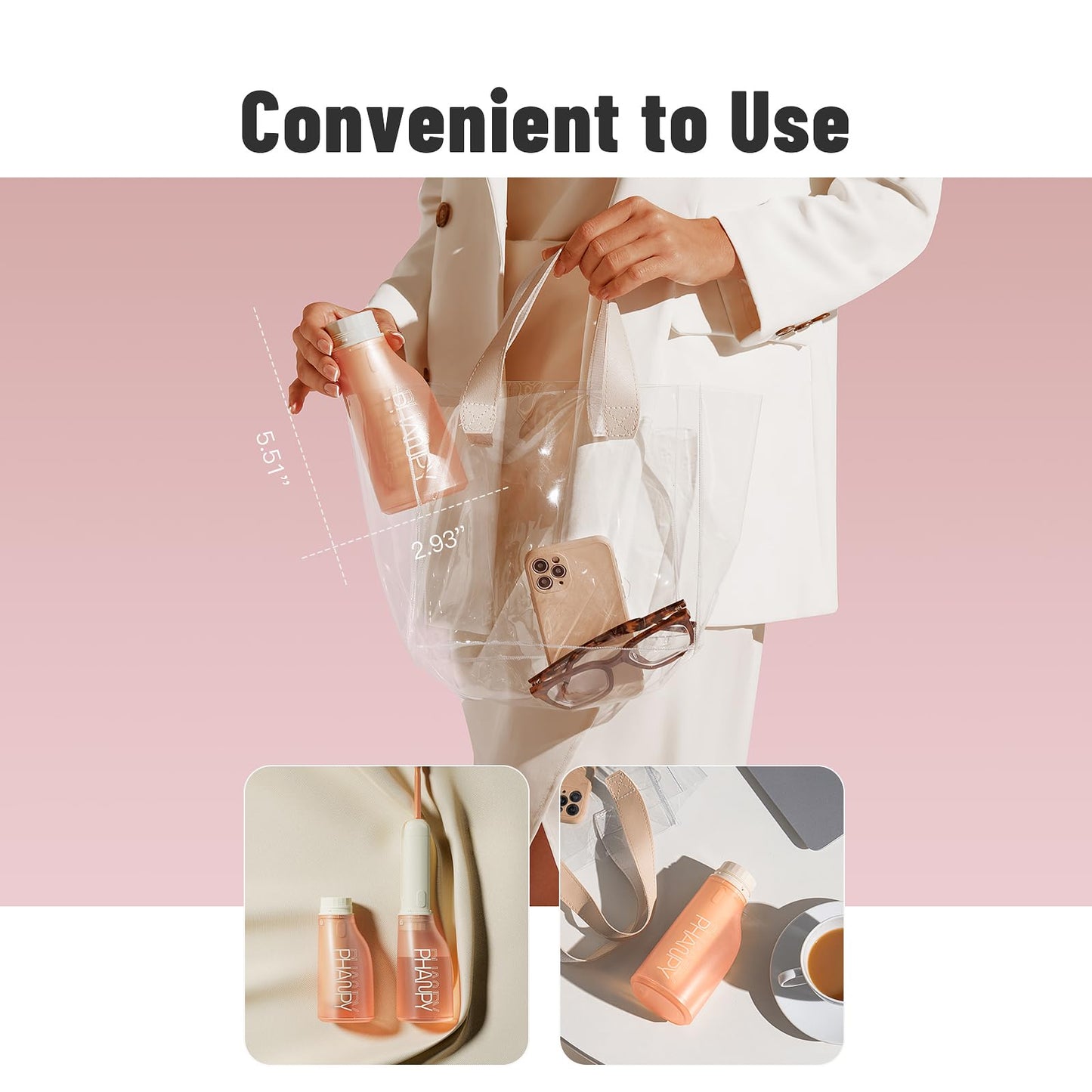 Phanpy Automatic Electric Peri Bottle for Postpartum Care, 3 Modes and 180 Adjustable, Portable for Travel, Upside Down for Perineal Cleaning and Recovery, 14 OZ