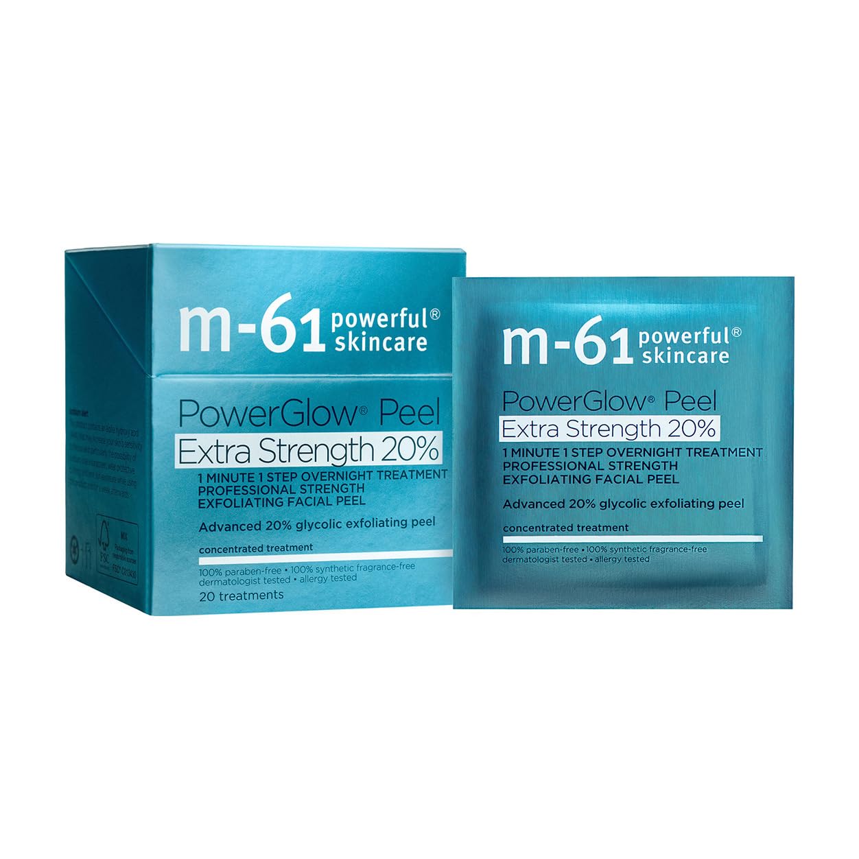 M-61 PowerGlow Peel Extra Strength 20% | Professional Strength Exfoliating Facial Peel With Advanced 20% Glycolic Acid