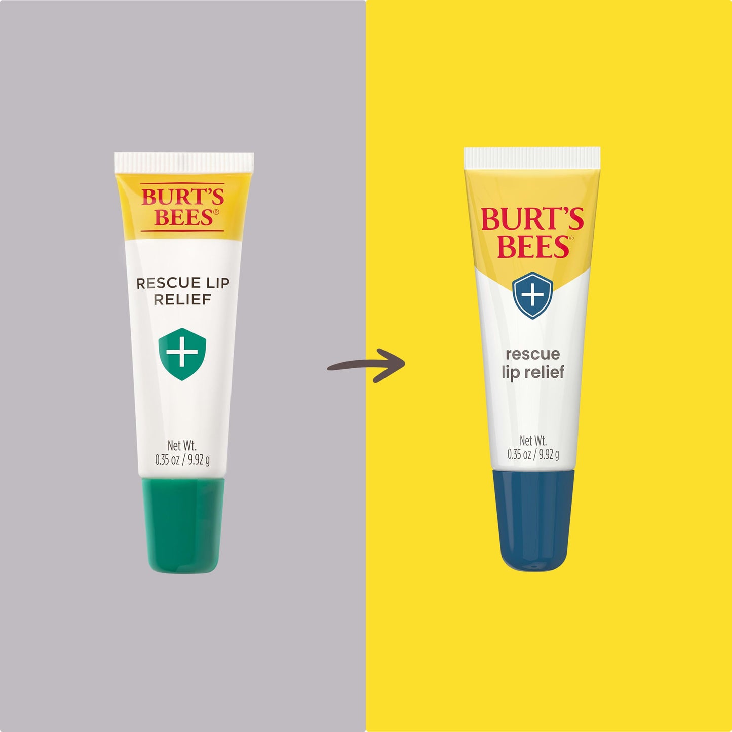 Burt’s Bees Rescue Lip Relief with Shea Butter and Echinacea, 100% Natural Origin, 0.35 Ounces(Pack May Vary)