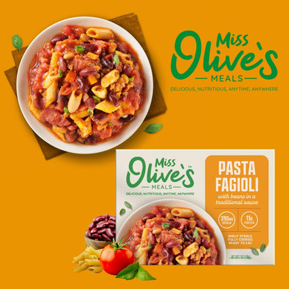 Miss Olive’s Ready Meals Variety Pack – 10 Pack (2 of Each Flavor) – Savory Entrées Including Tinga, Tikka, Teriyaki, Pasta Fagioli & Chicken Parm – Heat & Serve Microwave Meals, Larger Portions
