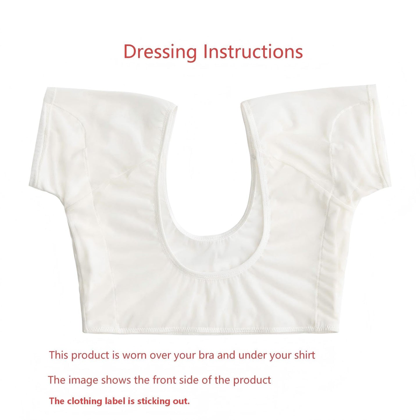 Women's Underarm Sweat Pad, White Invisible Mesh Fabric, High Elasticity, Chemical-Free Deodorizing Protection, Moisture-Wicking Comfort Design (OFFWHITE, L)