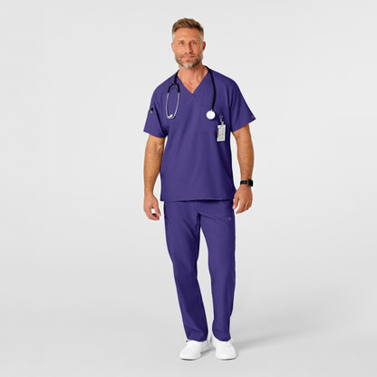 Men's Flat Front Cargo Scrub Pant, Grape, 3XL TAL