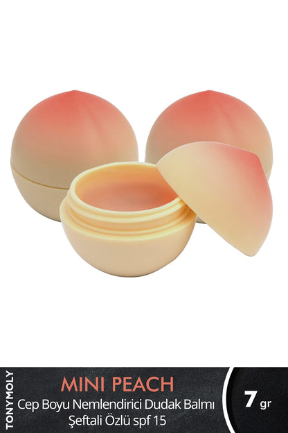 TONYMOLY Mini Peach Lip Balm, Moisturizing & Hydrating Korean Lip Care, Long-Lasting Travel-Friendly Formula with Peach Scent, Giftable Lip Care