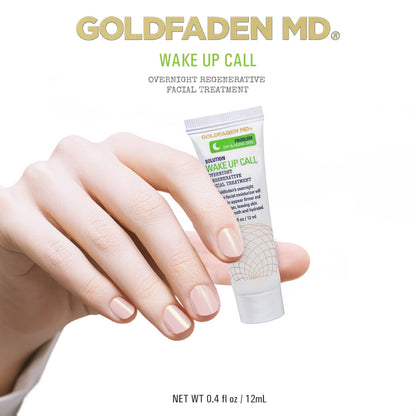 Dr. Goldfadens Wake Up Call Night Facial Moisturizer Night Cream for Dry & Aging Skin w/Alpha Lipoic Acid, Avocado Oil Retinol, Co-enzyme Q10 TRIAL .41 Fl Oz