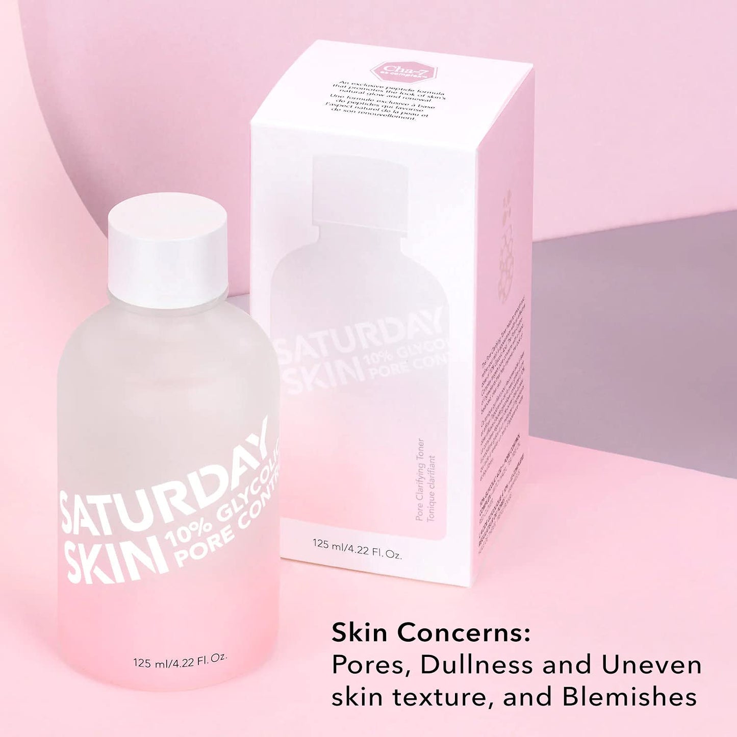 Saturday Skin Pore Clarifying Toner 10% Glycolic Acid&AHA Deep Cleansing Astringent Facial Toner,Hypoallergenic Skin-Purifying Face Toner to Cleanse, Recondition and Purify Skin, Non-Comedogenic