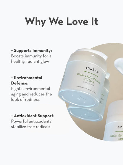 SONAGE High Endurance Cream: Anti-Aging Moisturizer | Firming Night Cream Soothes Redness