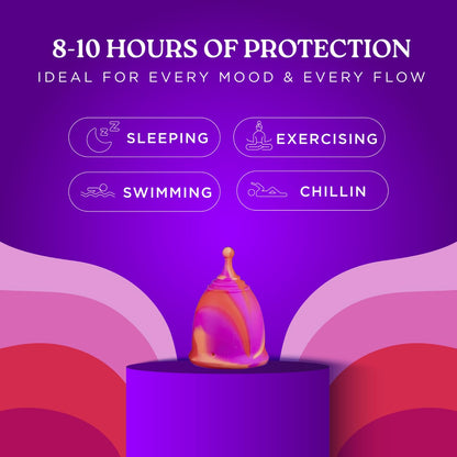 La Cup & Menstrual Disc Pack | Premium Medical Grade Silicone Designs - Menstrual Cups & Disc (Disc Requires No Suction) Fuzzy Peach (Size A)