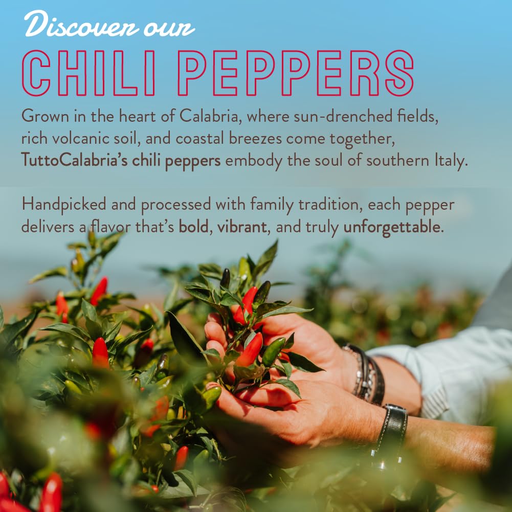 TUTTOCALABRIA Sliced Calabrian Chili Peppers, Rounds, Cut, Chopped, 10 oz (290 g), All Natural, Non-GMO, Product of Italy