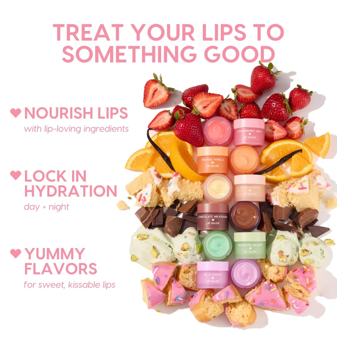 ColourPop Fresh Kiss Lip Mask - Leave-On Lip Moisturizer & Overnight Treatment - Replenishes Dry Lips with Shea Butter & Vitamin E - Strawberry Milk (0.28 oz)