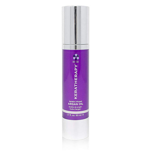 KERATHERAPY Keratin Infused Argan Oil, 1.7 fl. oz., 50 ml - Repairing Hair Care for Dry Damaged Hair, Frizz, Flyaways & Easy Styling - Kerabond Technology for Smooth, Soft, & Shiny Tresses