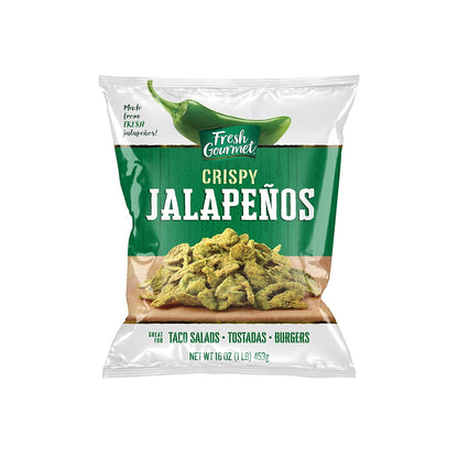 Fresh Gourmet Crispy Lightly Salted Jalapenos | 16 Ounce, Pack of 1 | Low Carb | Crunchy Snack and Salad Topper