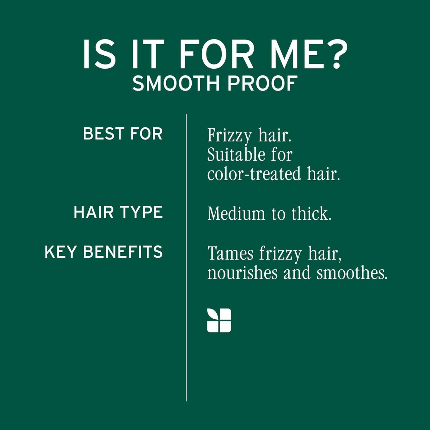 Biolage Smooth Proof Shampoo - Gently Cleanses and Adds Shine, Nourishes, Moisturizes & Tames Frizz, For All Frizzy Hair Types, With Camellia Oil & Glycerin, Vegan & Paraben-Free, 33.8 Fl Oz