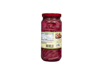 Mezzetta Pickled Red Onions in Jar - Tangy & Sweet Crunch - Perfect for Salads, Sandwiches & Culinary Creations - Vinegar & Seasonings Blend - Vibrant Color - 16 Oz - Pack of 6