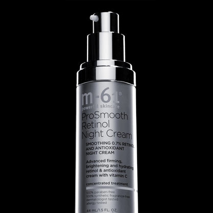 m-61 ProSmooth Retinol Night Cream | 0.7% Retinol Night Cream Plus Vitamin C. Firming, Brightening, Hydrating - 1.5 Fl Oz