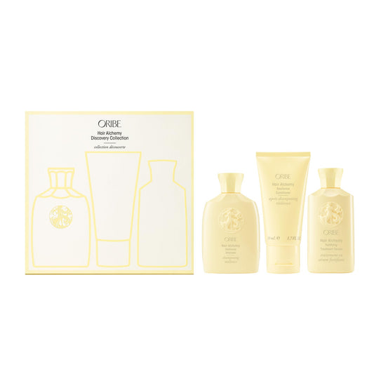 Oribe Hair Alchemy Discovery Set | Travel-Size Haircare Set with Hair Alchemy Shampoo, Conditioner, and Fortifying Treatment Serum | Strengthens Weak, Fragile, or Breakage-Prone Hair