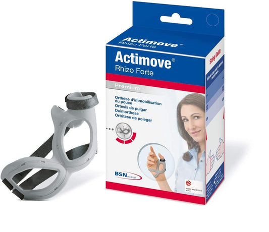 Actimove Professional Line Rhizo Forte Thumb Brace, Right, Gray, Small