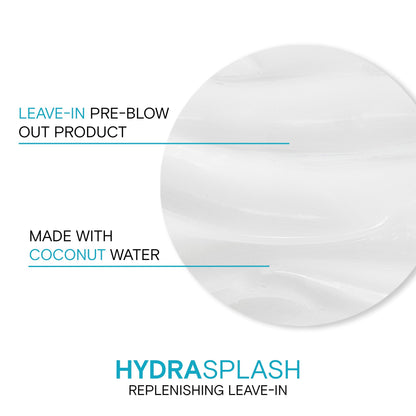 Joico HydraSplash Replenishing Leave-In | For Fine, Medium, Dry Hair | Boost Shine & Softness | Tame Frizz & Hydrate | With Sea Kelp & Coconut Water | 3.38 Fl Oz