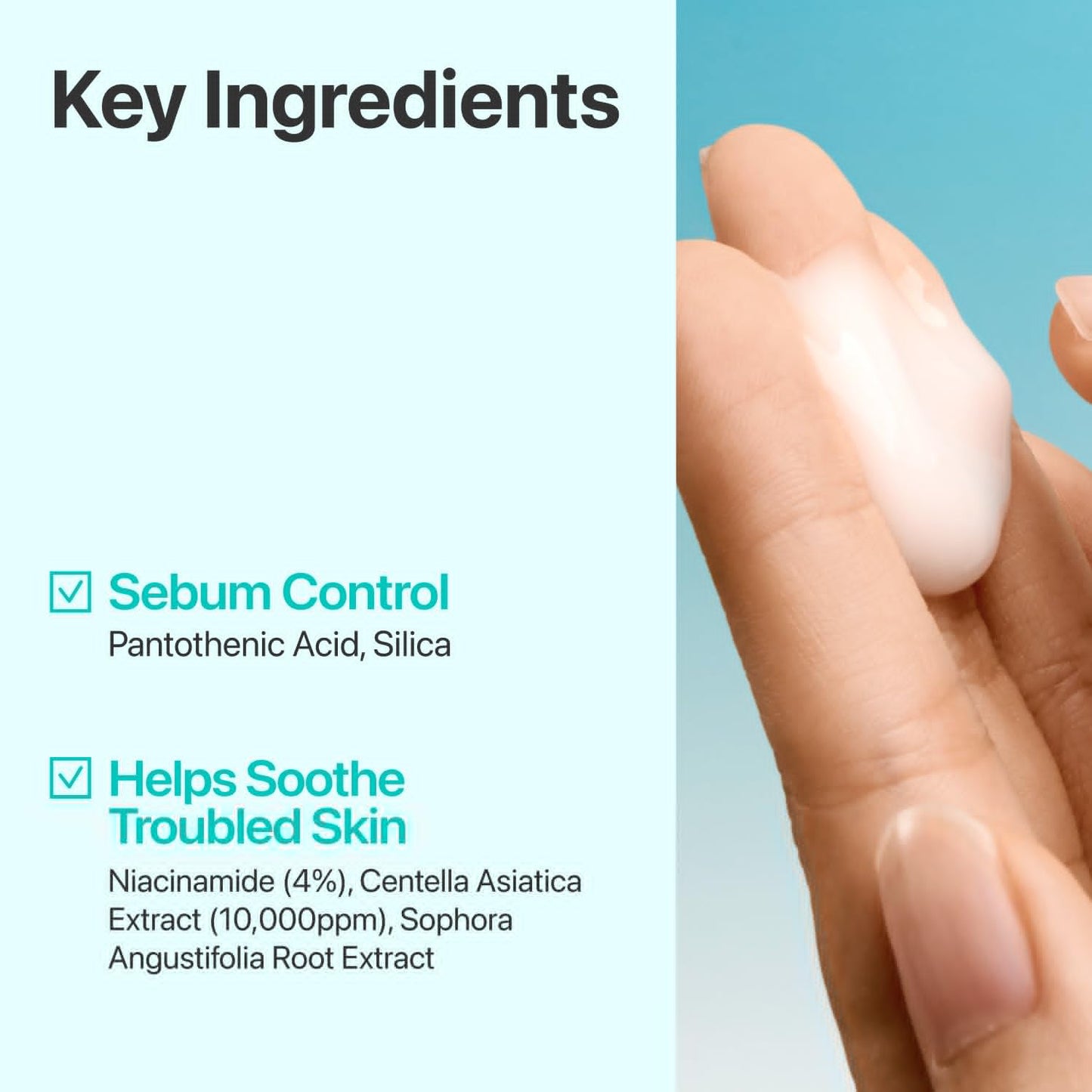 numbuzin No.1 Pantothenic B5 Active Soothing Cream | Remove sebum and skin troubles, Pantothenic acid, Korean Skincare Gift for Women | 2.70 fl oz