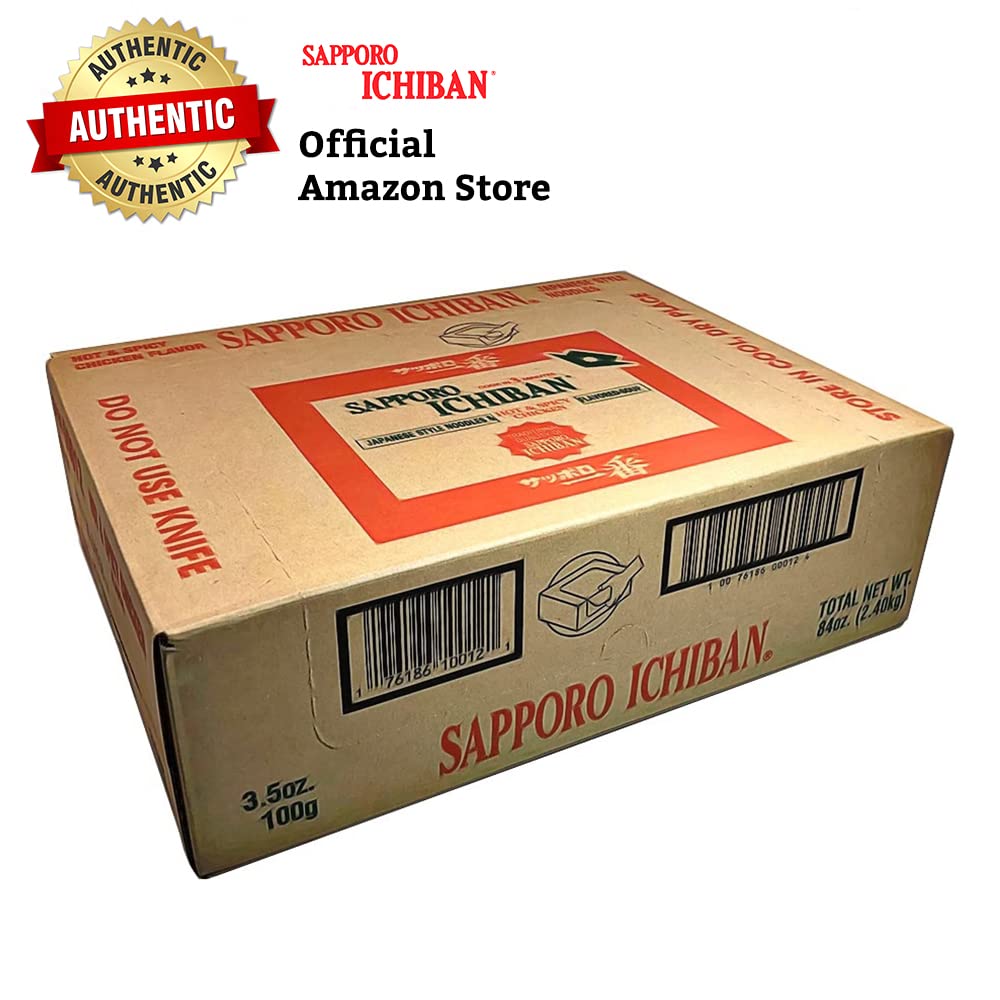 Ramen Noodles, Hot & Spicy Chicken Flavor, No. 1 Tasting Japanese Instant Noodles (3.5 Oz. x 24 packs) | 24 Pack Case