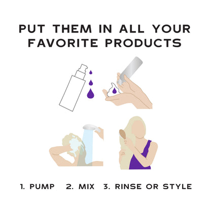 Keracolor Purple or Gold Toning Drops to Create Your Own Purple Shampoo - Mix with Any Shampoo, Conditioner or Cream Styler
