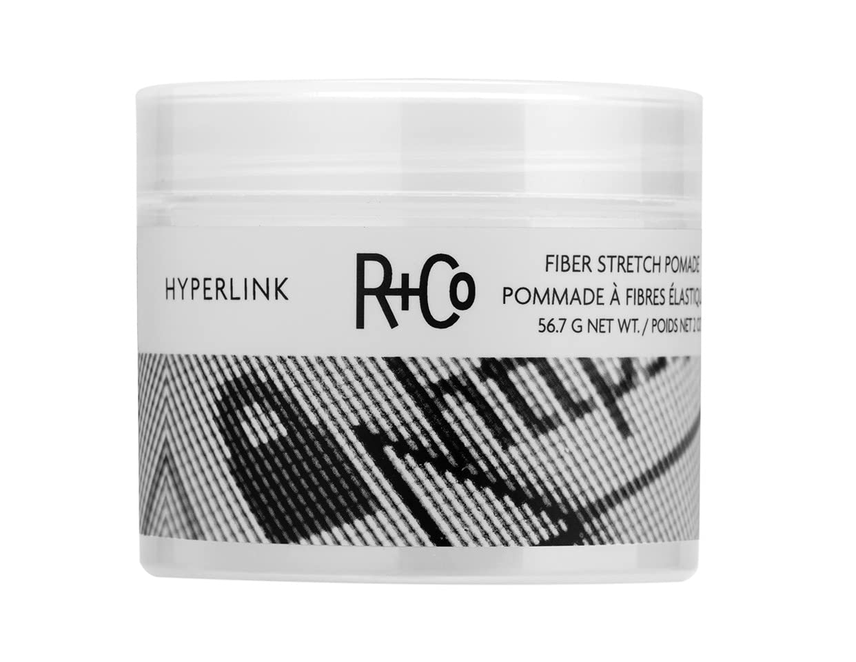 R+Co HYPERLINK Fiber Stretch Pomade – Hair Styling Pomade for Hold & Flexibility, Adds Texture & Definition, All Hair Types