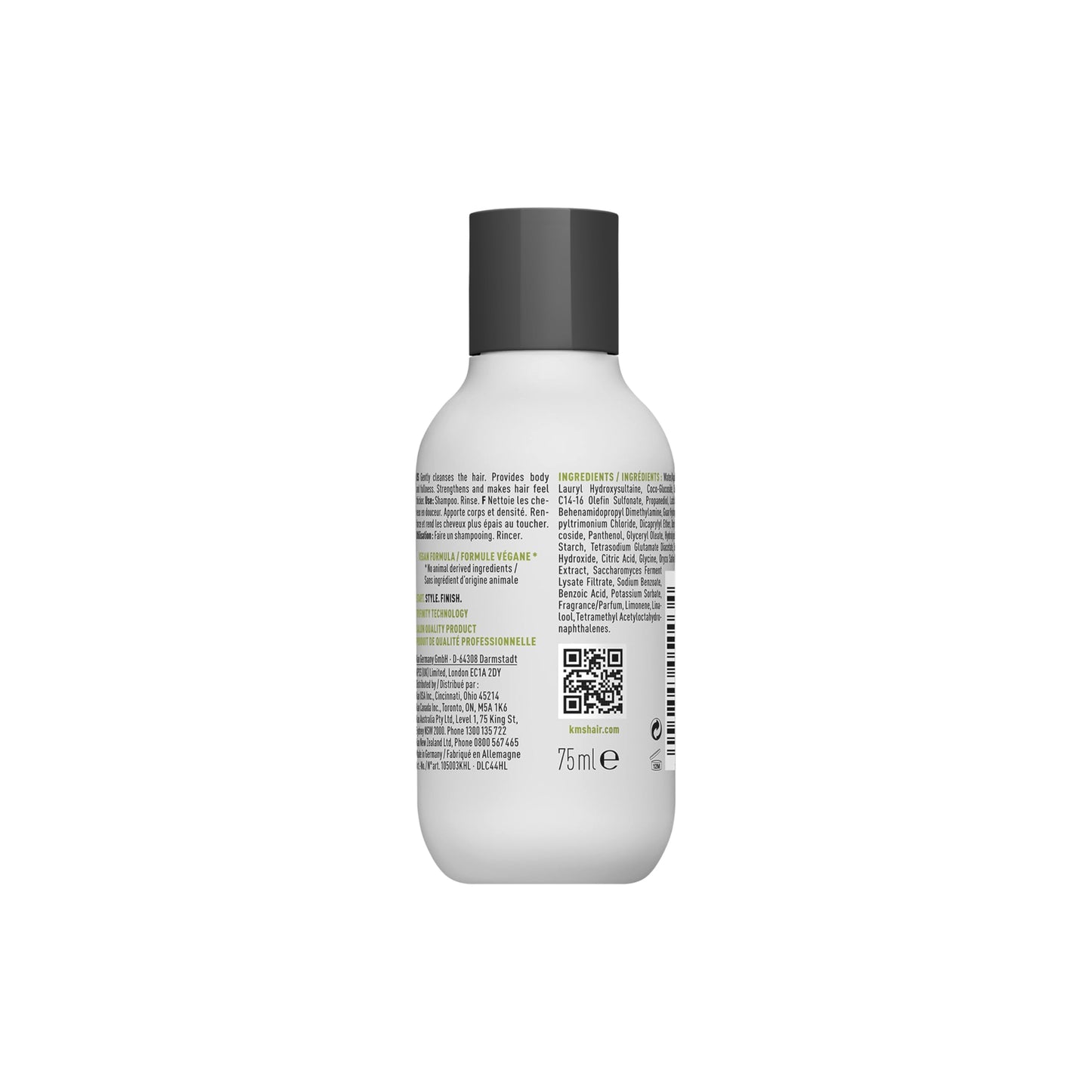 KMS AddVolume Shampoo, Thickening & Strength for Fine to Medium, Thin or Weak Hair, 75ml