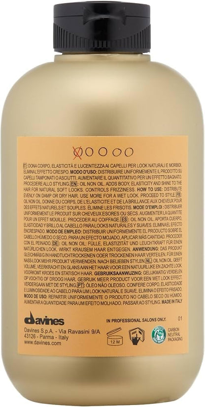 Davines This Is An Oil Non Oil, No Hold Natural Texture & Anti-Frizz - Adds Structure without Residue - Hydrating Fluid for Natural Looks, 8.45 Fl Oz