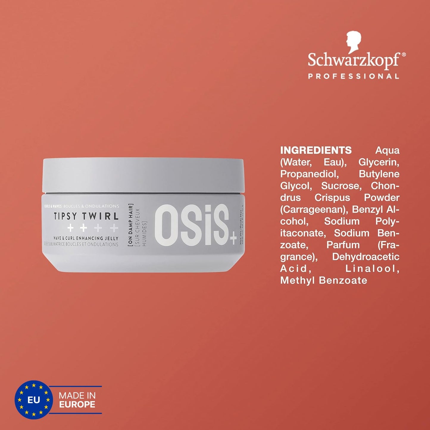 OSiS+ Tipsy Twirl Curl Cream, 10.1 Fl Oz – Medium Hold Curl Enhancer for Defined Waves, Lightweight Volume & Humidity Protection