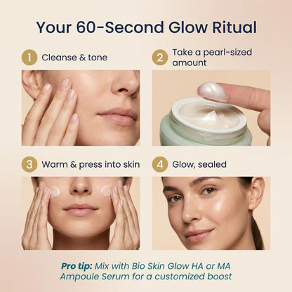 SEACRET Minerals Bio Skin Glow Advanced Radiance Cream, Deeply Hydrating Facial Moisturizer, 1.7 Fl Oz / 50 ml