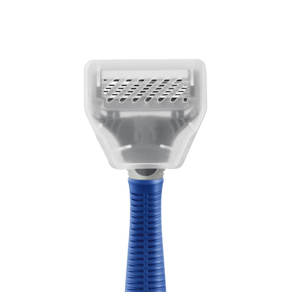 Harry's Original Shaving Kit for Men - Razor Handle, 5 Razor Blade Refills, Foaming Shave Gel, and Travel Blade Cover - Ocean Blue