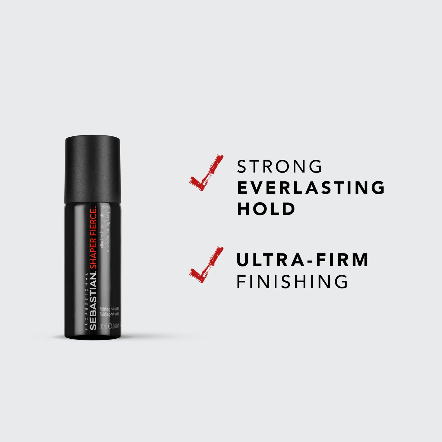 Sebastian Professional Shaper Fierce Hairspray | Strong, Ultra-Firm, All Day Hold | Humidity Resistant | For Medium to Heavy Textures | Finishing Spray | For All Hair Types