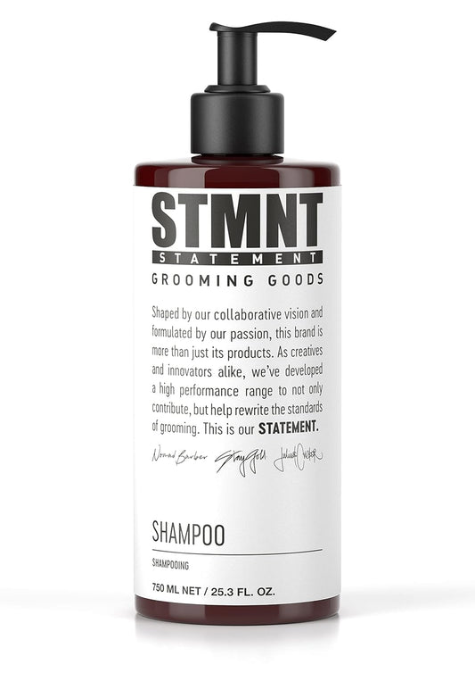STMNT Grooming Goods Shampoo | SLS/SLES Sulfates Free | Activated Charcoal & Menthol | Removes Build Up | Fuller Feeling Hair