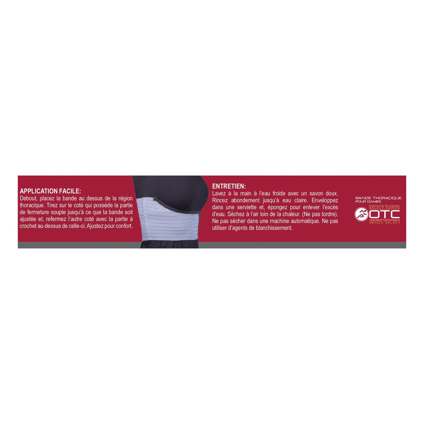 OTC Rib Belt for Women, 6-Inch Elastic Chest, Select Series, Universal Regular