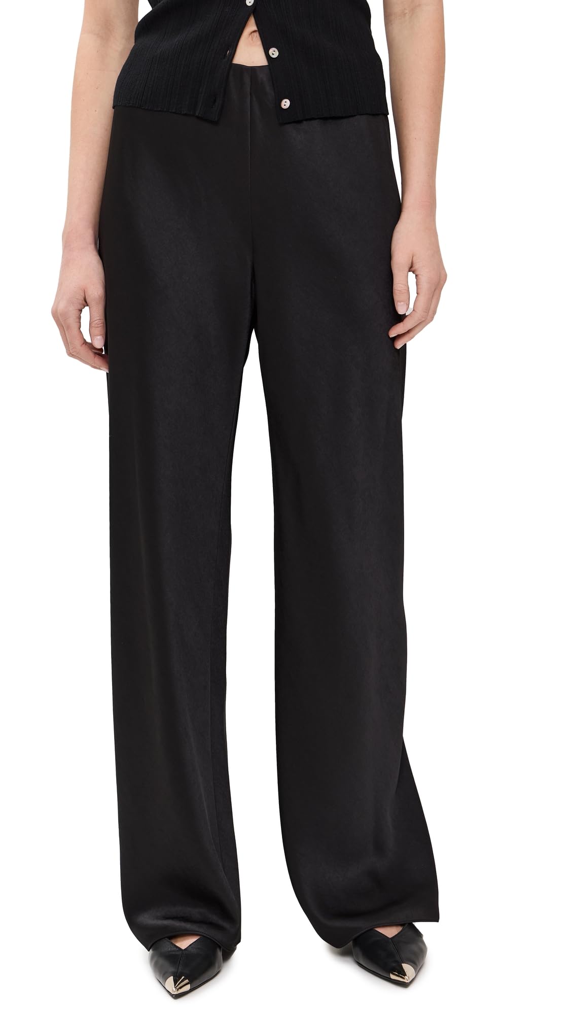 Vince Womens Fluid BIAS Pant, Black, X-Small