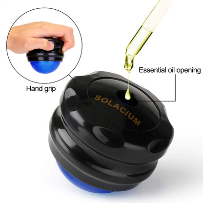 Solacium Manual Massage Roller Ball - Massager and Therapy Tool for Sore Muscles, Shoulders, Arms, Neck, Back, Feet, Body, Deep Tissue, Stiffness, Joint Pain, Stress Relief