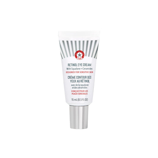 First Aid Beauty - Retinol Eye Cream with Squalane + Ceramides, Encapsulated Retinol Serum for Delicate Skin, Helps Improve Appearance of Fine Lines and Wrinkles, Safe for Sensitive Skin, 0.5 oz