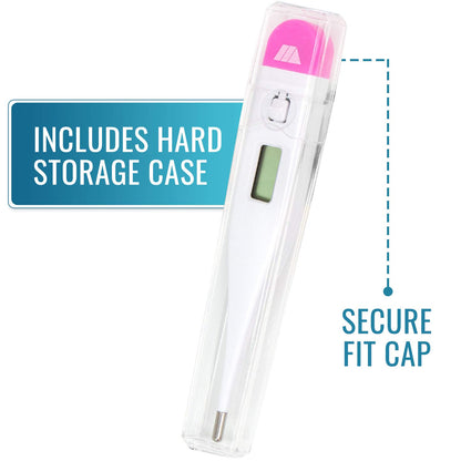 MABIS Digital Basal Body Thermometer for Ovulation Tracking, Fertility, Period Tracking and Natural Family Planning with Beeper and Memory, Oral Use Only