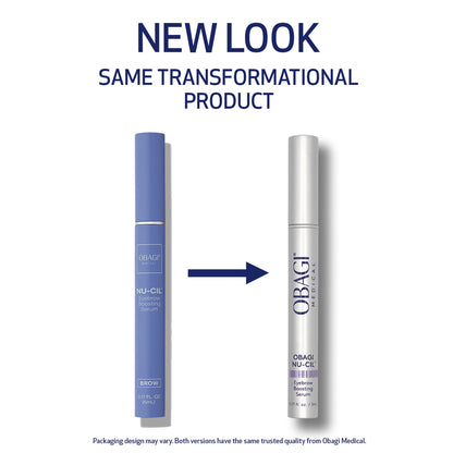 Obagi Nu-Cil Eyebrow Boosting Serum - Ultimate Eyebrow Growth Serum with Hyaluronic Acid - Dermatologist Approved for Thin, Patchy & Over-Tweezed Eyebrows - Fast Absorbing - 6ml