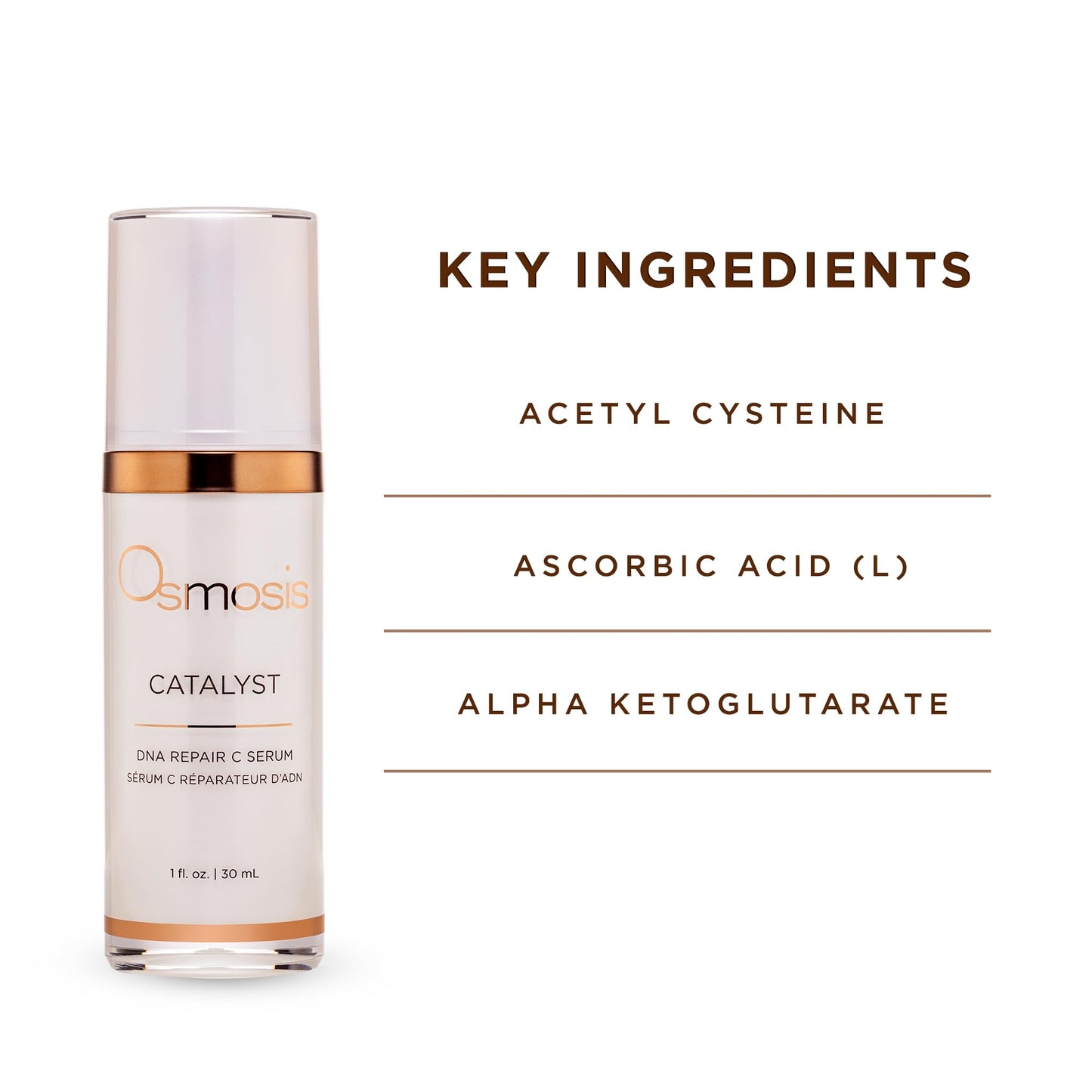Osmosis CATALYST DNA Repair C Facial Serum to Boost Collagen, Improve Tone and Texture for Aging, Pigmented, Dry, Blemish-Prone Skin, 1 oz