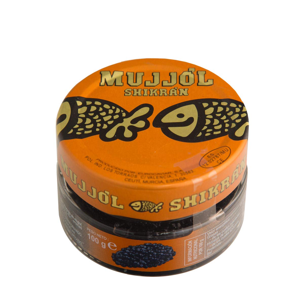 Eurocaviar - Shikran - Sampler pack: 4 x 0.88 oz Mullet Roe Black Caviar Pearls + Mullet Roe Red Caviar Pearls + Smoked Salmon Caviar Pearls + Anchovies Caviar Pearls