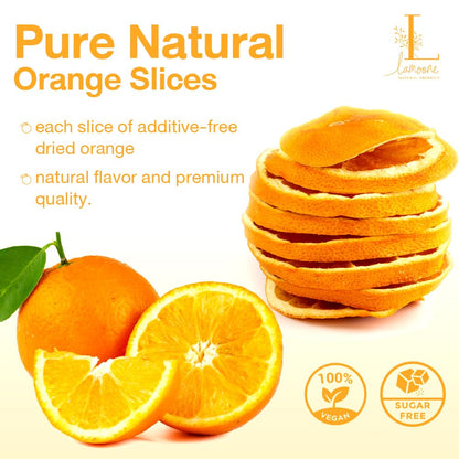 Premium Sweeten Dried Orange Slices, Dehydrated Fruit for Cocktails Garnish, Sweet and Moist, Delicious and Versatile Fruit Garnish, 5 Oz/142g (Pack of 1, 5, Ounce)