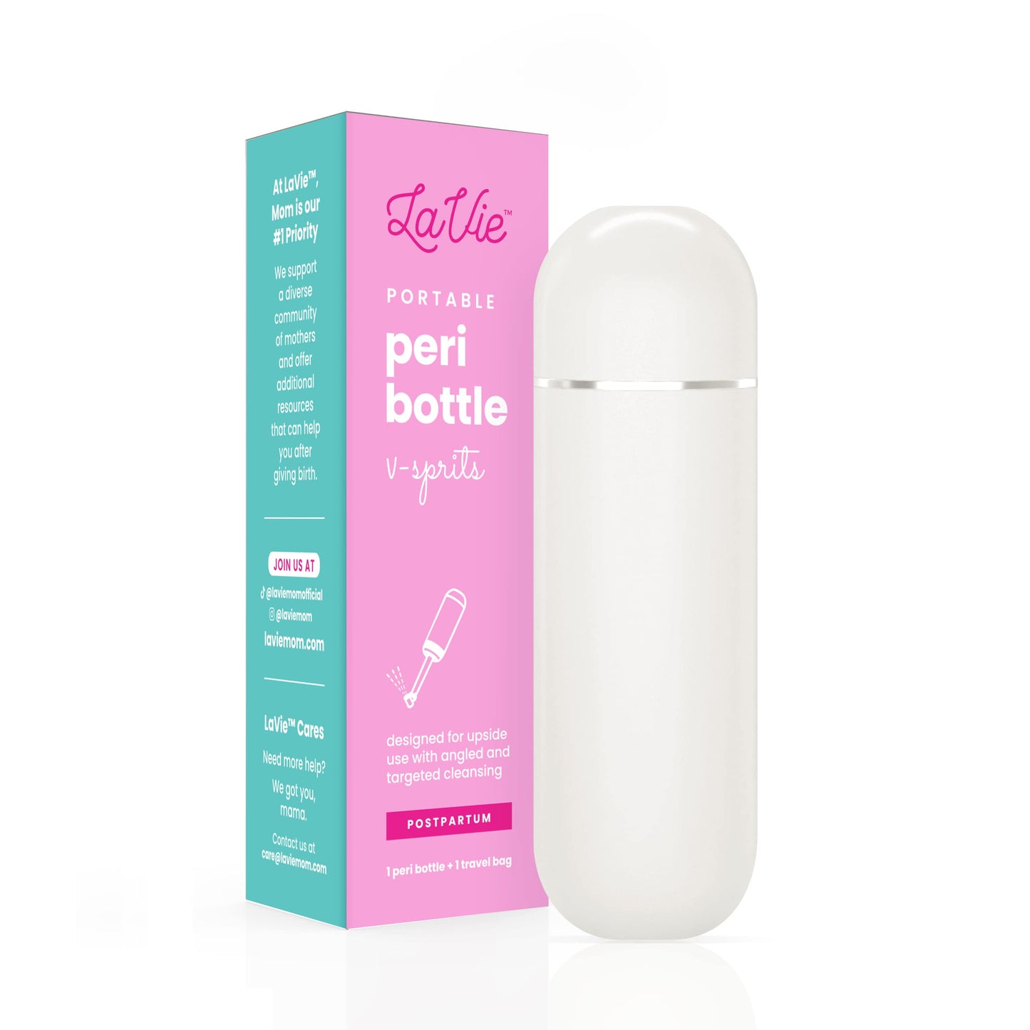 LaVie Peri Bottle for Postpartum Care, Portable Bidet, Upside Down Spray Bottle for Relief, Tears, and Hemorrhoids After Birth, Postpartum Essential
