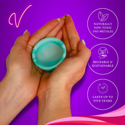 Menstrual Disc - Premium Medical Grade Silicone Design - Soft & Ultra Comfortable Period Disc - No Leaks - Up to 12 Hours Protection- Great Menstrual Cup Alternative (Rose Rage, A)