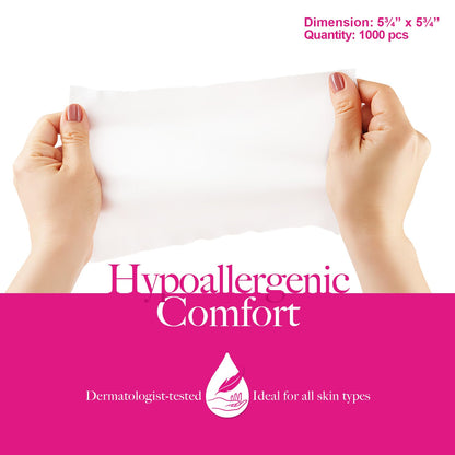 Dynarex HerCare Feminine Hygiene Wipes - 1000 Count - 5.5" x 8" Individually Wrapped, pH-Balanced, Alcohol-Free, Hypoallergenic, Travel Essentials for Women